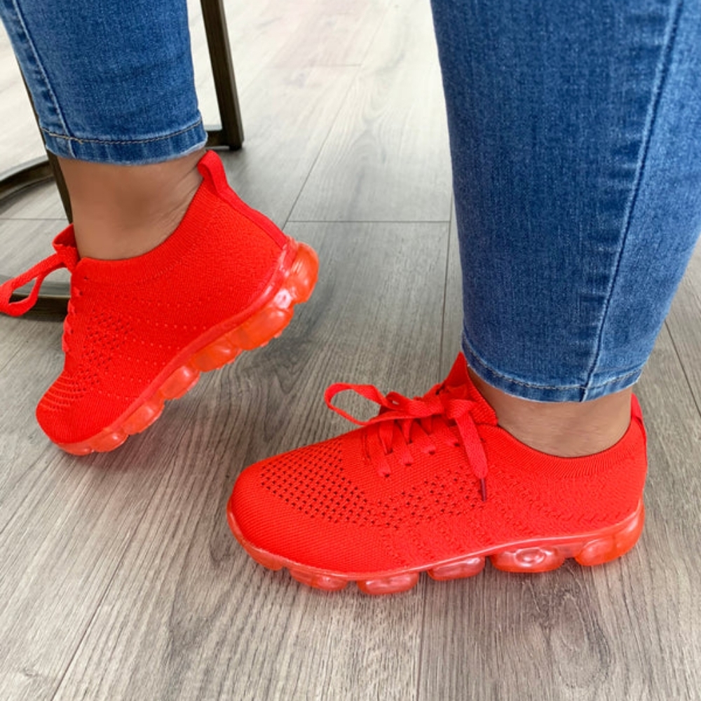Ladies Red Sneakers